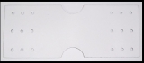 Leder-Halter, D-Ring-Halterung mit 18 Lochungen zum Befestigen von D-Ringen und Ringen von 5,0 cm Durchlass in 6 Farben