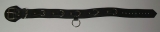 BDSM Taillengurt 4,0 cm x 80,0 cm mit 6 D-Ringen Klemmschutz und zusätzlichen O-Ring Lederriemen von Lwph