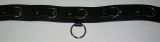 BDSM Taillengurt 4,0 cm x 80,0 cm mit 6 D-Ringen Klemmschutz und zusätzlichen O-Ring Lederriemen von Lwph