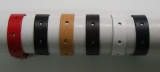6 Lederarmbänder 2,0 cm mittig gelocht im Spar-Pack modische Qualität aus Echtem Leder in 6 Farben