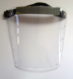 Hygiene Visier PVC-Visier Gesichtvisier Spuckabwehr Mund-Visier mit Gummiband doppelt vernietet abwaschbar leichte Handhabung