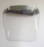 Hygiene Visier PVC-Visier Gesichtvisier Spuckabwehr Mund-Visier mit Gummiband doppelt vernietet abwaschbar leichte Handhabung