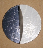 Runde Walzblei Blei-Scheiben 7,4 cm x 1,0 mm + 0,5 mm stark selbstklebende Bleifolie 50,0 Gramm