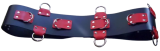 mit 5 D-Ringen & 6 O-Ringen BDSM Lederriemen von LWPH