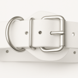 Edler Bondageriemen 4,0 cm x 60,0 cm aus feinem Echtleder – Handgefertigt mit D-Ring & Klemmschutz von LWPH