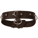 BDSM Taillengurt Leder 4,0 cm x 140,0 cm mit 6 D-Ringen & O-Ring handgefertigt mit Klemmschutz von LWPH Made in Germany