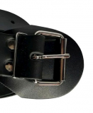 BDSM Taillengurt 5,0 cm x 100,0 cm mit 6 D-Ringen Klemmschutz und zusätzlichen O-Ring Lederriemen von Lwph