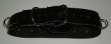 BDSM Taillengurt 5,0 cm x 120,0 cm mit 6 D-Ringen Klemmschutz und zusätzlichen O-Ring Lederriemen von Lwph