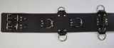 Extra Breit 10,0 cm x 120,0 cm mit 5 D-Ringen 6 St. O-Ringen BDSM Taillengurt Lederriemen in verschiedenen Farben von LWPH
