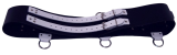 Taillengurt Lederriemen mit 5 D-Ringen, Klemmschutz 10,0 cm breit und Ringen von LWPH