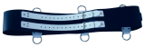 Die Schwarz-weißen 80,0 cm extra breiten 10,0 cm mit 5 D-Ringen 6-O-Ringen BDSM-Taillengurte die echten Lederriemen
