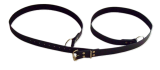 2-teiliger Leder-Riemen 3,0 cm x 240,0 cm Schnallenteil + Schließriemen D-Ring + Karabiner von lwph