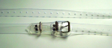 Taillengürtel transparent 4,0 cm x 50,0 cm mit Klemmschutz BDSM glasklar Erotik Gurt Fixierungsriemen
