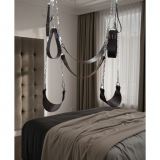 Exklusive Liebesschaukel Sexschaukel Sex Swing Fuck Swin mit 4 Ketten doppeltem Leder Sitzen Beinschlaufen Handschlaufen mit doppeltem Rückengurten.