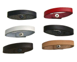 Designer Rollschnalle 40 mm mit 2 Lederschlaufen und 1 Stahlschlaufe Leder Accessoires in 6 Farben von LWPH