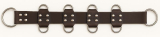 die dunkelbraune Echt Leder Fesselleiste mit 10 Ringen ist 50,0 cm lang flexibel und haltbar